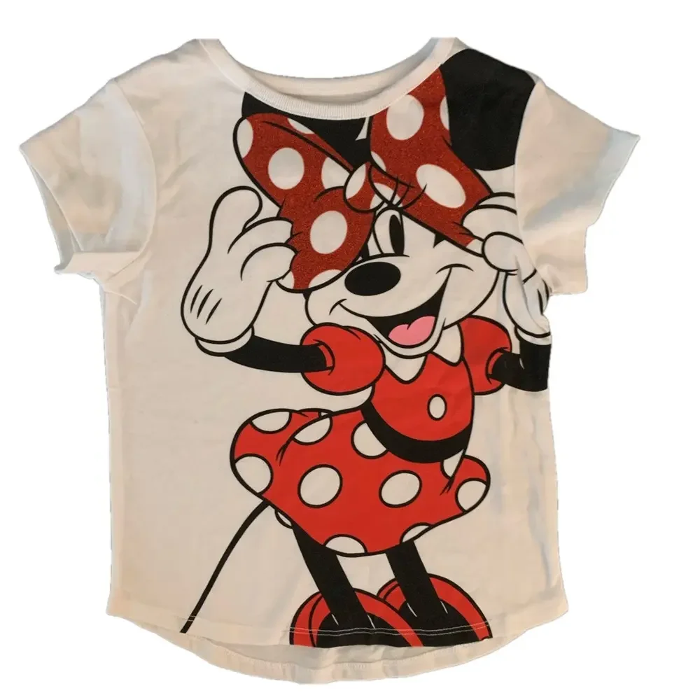 NWT Disney Junior Minnie Mouse Outfit Set Girls 4/5 Polka Dot